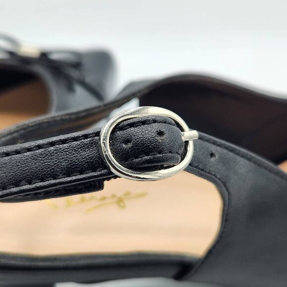 Peerage Sammy 2 Women's Wide Width 8.5 Slingback Low Heel Leather Dress Shoes - Picture 7 of 9